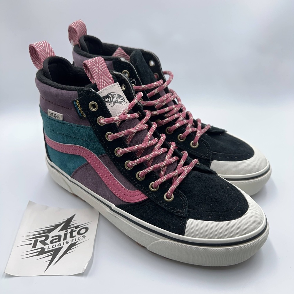 Unisex Size M8/W9.5 Vans Sneakers Sk8-Hi MTE-2 High Top Black Pink VN0A5HZZMUL
